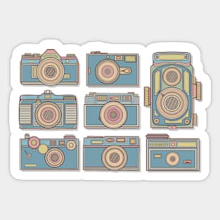 Blue Classic Camera Sticker